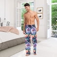 thumbnail image 6 of FORMRS Mens Pajama Pants with Pockets Cotton Sleepwear Lounge Bottoms Sizes S-2XL, Puprle Ethereal Floral Harmony, 6 of 7