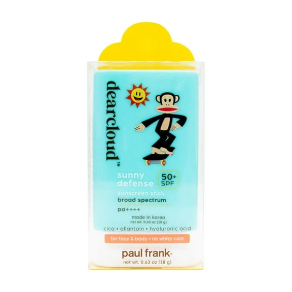dearcloud x Paul Frank Sunny Defense Sunscreen Stick SPF 50 PA – Korean Sunscreen for Face & Travel Size (.63 oz)