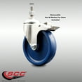 thumbnail image 2 of 5 Inch 316SS Solid Polyurethane Swivel 12mm Stem Caster Total Lock Brake SCC, 2 of 2
