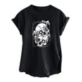 thumbnail image 1 of Mujeres Fahion Cuello redondo Mangas caídas Hombros Desgastados Estilo retro Camiseta Nupcial Verano Blusa Túnica Tops Fridja  bn2576, 1 of 4