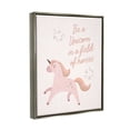 thumbnail image 3 of Stupell Be A Unicorn In A Field Of Horses Phrase Fairy Tales & Fantasy Painting Gray Floater Framed Art Print Wall Art, 3 of 6