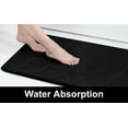 thumbnail image 2 of Yafa Home Fashion 1pc:24" X 47" Bath Rug, Memory Foam; Machine Washable, Water Absorbent & Non-Slip Bathmats(Black), 2 of 7