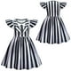 thumbnail image 5 of Kids Girls Halloween B-Beetlejuice 2 Costume Underworld Mage BBeetleJuiceS Cosplay Costume Child Carnival Striped Dress Wig Sets, 5 of 5