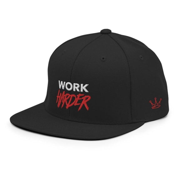 WORK HARDER Adjustable Snapback Hat