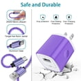 thumbnail image 5 of Fast Charger USB Wall Charger Type C Charger with 6FT Type C Cable Fast Charging Android Charger, USB C Charging Cable USB Cables for Samsung Galaxy, Android, Purple, 5 of 8