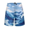 thumbnail image 2 of Men's Pajama Bottoms Athletic Shorts For Men Casual Cotton Ocean Waves, 2 of 7