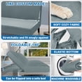 thumbnail image 6 of JIATER Futon Slipcovers Stretch Armless Futon Bed Covers Machine Washable Furniture Protector,Light Gray, 6 of 8