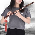 thumbnail image 1 of HLONK Pluggable Bitter Bamboo Flute Dizi Traditional Handmade Chinese Musical Woodwind Instrument Key of C Study Level Professional Performance, 1 of 8