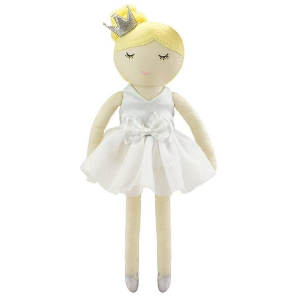 Plush Ballerina Doll for Girls, Soft Sleeping Companion for Toddlers, Infants and Babies 14" Tall, Extra Large, Handmade, First Baby Doll and Cute Toy Nursery Decor.
