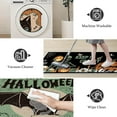 thumbnail image 6 of 4 Pcs Halloween Skeleton Kitchen Rug and Mat Set Gothic Halloween Decor Non Slip Bat Floor Mats Washable Door Mat Spooky Ghost Decor for Kitchen Carpets Home Floor, 6 of 9