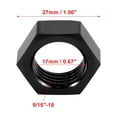 thumbnail image 3 of 2pcs Black AN6 Female Thread Hex Bulkhead Nut Locking Nut 6AN Thread Size Hex Locknut, 3 of 6