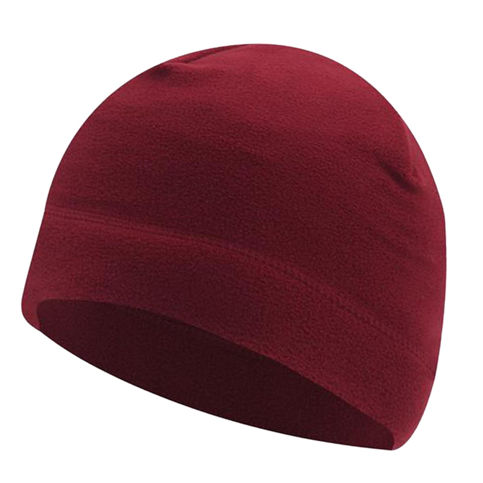 Yinanstore 2pcs Lightweight Men Women Winter Beanie Hats Caps for Outdoor Riding Snowboarding Basketball Hiking Cycling Jogging Biking Dark Red Brown 26cmx22cm Walmart