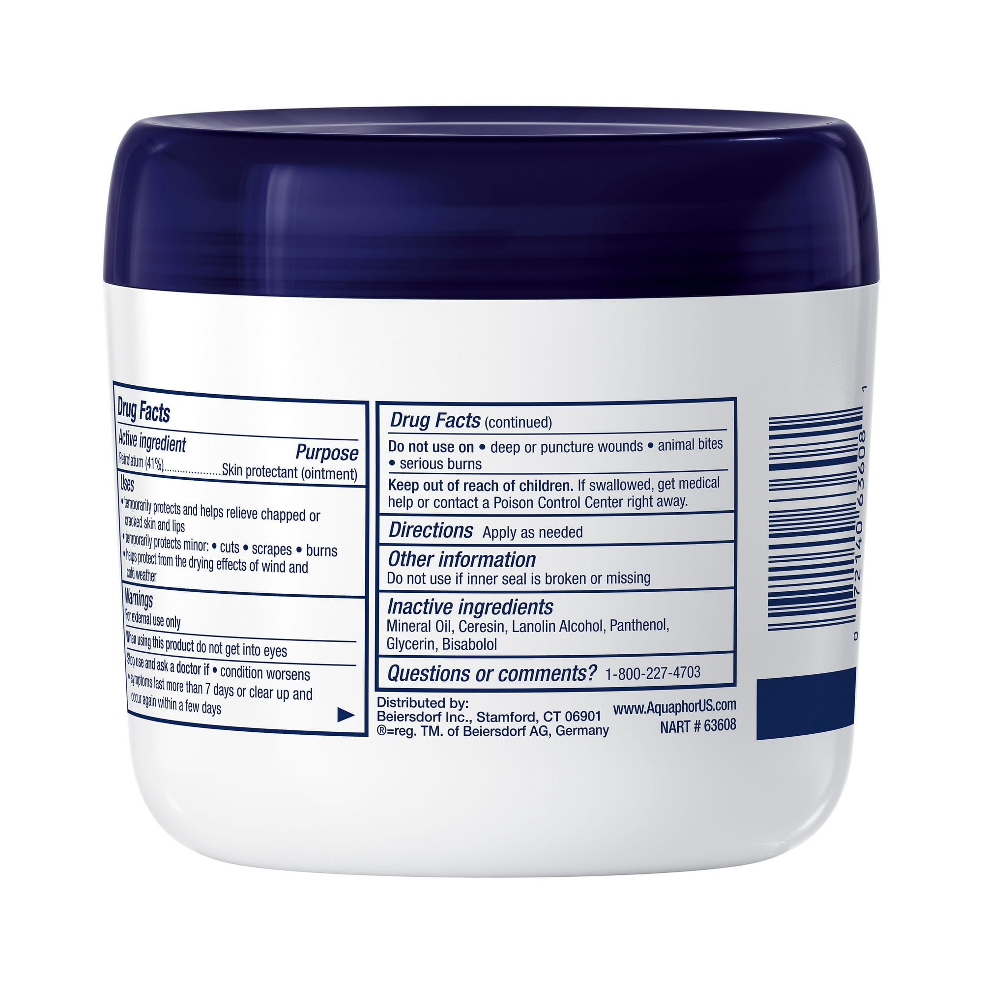 Eucerin Aquaphor Orig Ointment, Treat Dry Skin & Chapped Lips, 14oz, 6 Pack