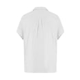thumbnail image 5 of WTOBBY Men's Casual Short-Sleeve Shirt with Collar and Buttons Solid Color, Lightweight, Breathable, and Versatile Stylish Top for Men, Perfect for Business, Casual,White 3XL, 5 of 6