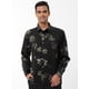 thumbnail image 2 of Lars Amadeus Camisas con estampado floral de rosas doradas para hombre Camisa de fiesta de graduación de manga larga ajustada Negro S Unique Bargains Camisas, 2 of 6