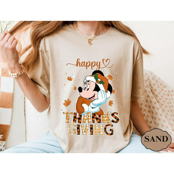 Happy Thanksgiving Shirt, Mickey and Minnie Fall Shirt, Disney Autumn Family Trip, Cute Mickey Minnie Matching Hoodie, Pumpkin Plaid Tee