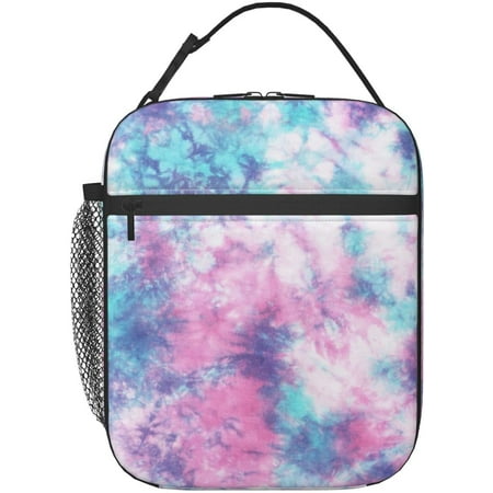 Pastel Tie Dye Lunch Box - Insulated Lunch Bags for Women/Men/Girls ...