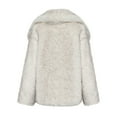 thumbnail image 5 of YueHuiYing Womens Faux Fur Coat Winter Shaggy Casual Oversized Lapel Jackets Warm Fuzzy Outerwear, 5 of 8