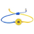 thumbnail image 1 of Dsscvnef Sunflower Peace Bracelet Ukraine Flag Design Blue Yellow Wax Thread Woven Friendship Ukrainian Unity Support, 1 of 8