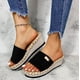 thumbnail image 1 of Nuevas zapatillas de Mujer, zapatos planos informales con plataforma y lazo de Color sólido, correas trenzadas a la moda, sandalias para caminar al aire libre, Zapatilla para Mujer Tan Jianjun unisex, 1 of 2