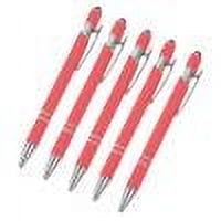 TIMIFIS Aluminum Black Gel Ink Pens 0.5Mm Fine Point Adhesive Click Pen Student Writing Ballpoint Pen Starting Season Supplies 5Pc