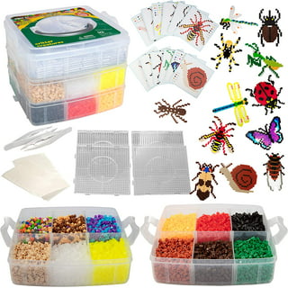 Fuse Beads, 21,000 Pcs Fuse Beads Kit 22 Colors 5mm for Kids, Including 8 Ironing Paper,48 Patterns, 4 Pegboards, Tweezers, Perler Beads Compatible