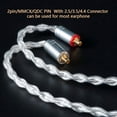 thumbnail image 3 of KBEAR 2.5/3.5mm 2Pin/MMCX/Bending Silver Plated 8 Core Earphones Balance Cable, 3 of 10
