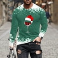 thumbnail image 1 of Blusas y camisas de manga larga y cuello redondo para hombre, camisetas casuales con estampado de moda y cuello redondo, blusas de licra de manga corta para hombre., 1 of 5