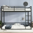 thumbnail image 2 of Generic Queen over Queen Metal Bunk Bed for Adults - Space-Saving Design, Noise Reduced, No Box Spring Needed, Heavy-Duty Steel Frame, Black Finish, 2 of 9