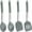 Gray, variant on CLEANCOOL Black Kitchen Cooking Utensil Set of 4, Silicone Solid Spatulas Slotted Spoons Turners for Non-stick Cookware Flipping Mixing, Heat-proof