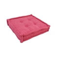 thumbnail image 3 of Blazing Needles Square Corded Floor Pillow with Button Tufts, 20", Java, 3 of 7