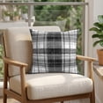 thumbnail image 4 of 16x16 Pillow Covers Set of 2, Black Buffalo Plaid Square Throw Pillow Covers for Couch/Sofa/Living Room, Farmhouse Modern Checkered Decorative Soft Pillowcases for Couch Throw Pillows, 4 of 9