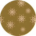 thumbnail image 1 of Ahgly Company Tapis Rond Lavable en Machine Intérieur Transitionnel Brun Bronze Foncé, 7 Pieds Rond, 1 of 7