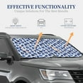 thumbnail image 4 of Daiia Blue Ink Flowers 2PCS Car Windshield Sun Shade, Foldable Sun Shield for Car Front Window, Auto Sun Blocker Visor Protector Universal for Truck SUV Pickup-Small, 4 of 7