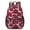 Geometric Flower and-3, variant on Geometric Flower and Dahlia White 17" School Backpacks for Teens,Waterproof Oxford Fabric,S-Shape Padded Straps for School,Travel,Hiking,Camping