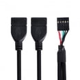 thumbnail image 4 of CY 10 Pin Motherboard Female Header to Dual USB 2.0 Female Adapter Cable 50cm, 4 of 7