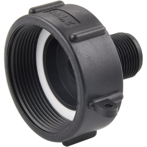 Mamatety 275-330 IBC Tote Adapter, Food Grade IBC Drain Adapter,Water Hose Male Adapter for Garden Hose,2" Fine Thread X 3/4" Male G Hose