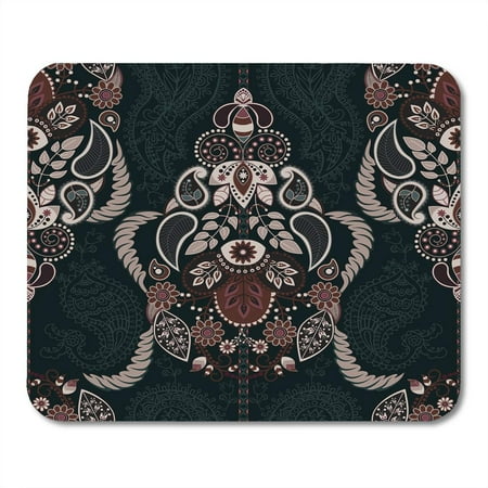 Paisley Embroidery - SIDONKU Abstract Geometric for Weaving Knitting Embroidery Ethnic Pattern Dark Green with Paisley Vintage Style Mousepad Mouse Pad Mouse Mat 9x10 inch