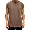 thumbnail image 2 of LengLS Mens Oversized Tank Tops Casual Lightweight Loose Sleeveless T-Shirts Crew Neck Solid Cotton Tops for Daily Sport & Leisure Homewear, 2 of 8