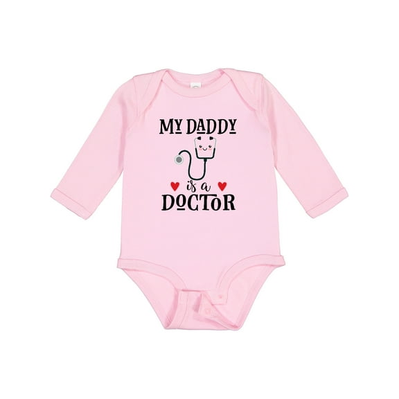 Inktastic Doctor Daddy Physician Baby Gift Boys or Girls Long Sleeve Baby Bodysuit
