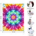 thumbnail image 4 of Colorful Rainbow Tie Dye Spiral Pattern Blanket,Comfortable Soft Flannel Throw Blanket,All Season,Warm Lightweight Blankets for Sofa Bed Couch Living Room Chair,30"x40", 4 of 4