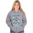 thumbnail image 4 of Smurfs Squad Papa Smurfette Cartoon Zip Up Hoodie Men's Women's Brisco Brands S, 4 of 6