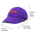 thumbnail image 3 of DALIX Custom Embroidered Hats Dad Caps LOVE Stitched Logo Hat in Purple, 3 of 7