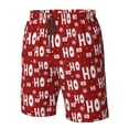 thumbnail image 4 of Wukai Ho-Ho-Ho Print Beach Trunks with Compression Liner Swimsuit Quick Dry Beach Sports Shorts with Pocket-3X-Large, 4 of 6