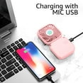 thumbnail image 5 of Mini Handheld Personal Foldable USB Rechargeable Fan for Home Office Outdoor Travel, 3000mAh Power Bank Neck Fan, Blue, 5 of 7