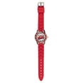 thumbnail image 4 of Accutime Cars Reloj analógico para niños con carcasa plateada, bisel rojo, correa roja, personaje oficial de Cars Lightning McQueen en la esfera, reloj Time-Teacher, seguro para niños, modelo: CZ1009, 4 of 5