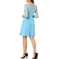 thumbnail image 3 of MODA NOVA Junior's Mesh See Through Heart Polka Sheer Skater Dress, 3 of 5