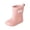 Pink, variant on Waterproof Mid Calf Boots for Kids Lightweight Non Slip Hiking Camping Wading Shoes Back to School Outdoor Footwear Boots