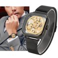 thumbnail image 3 of Reloj de pulsera para hombre de moda - Reloj de pulsera automático con esfera hueca Reloj de negocios mecánico con caja Ecomeon no, 3 of 6