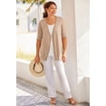thumbnail image 5 of Woman Within Plus Size Lightweight Short Sleeve V-Neck Cardigan Sweater, 5 of 5